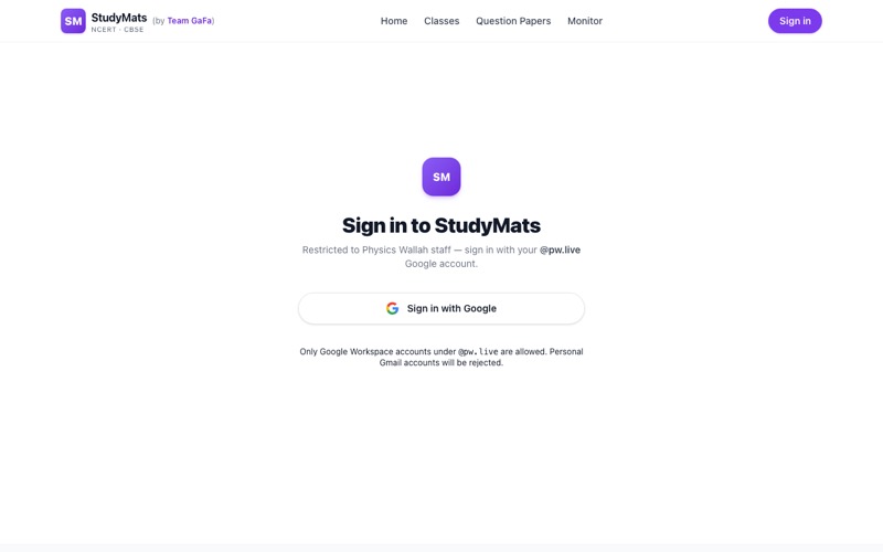 StudyMats — live site